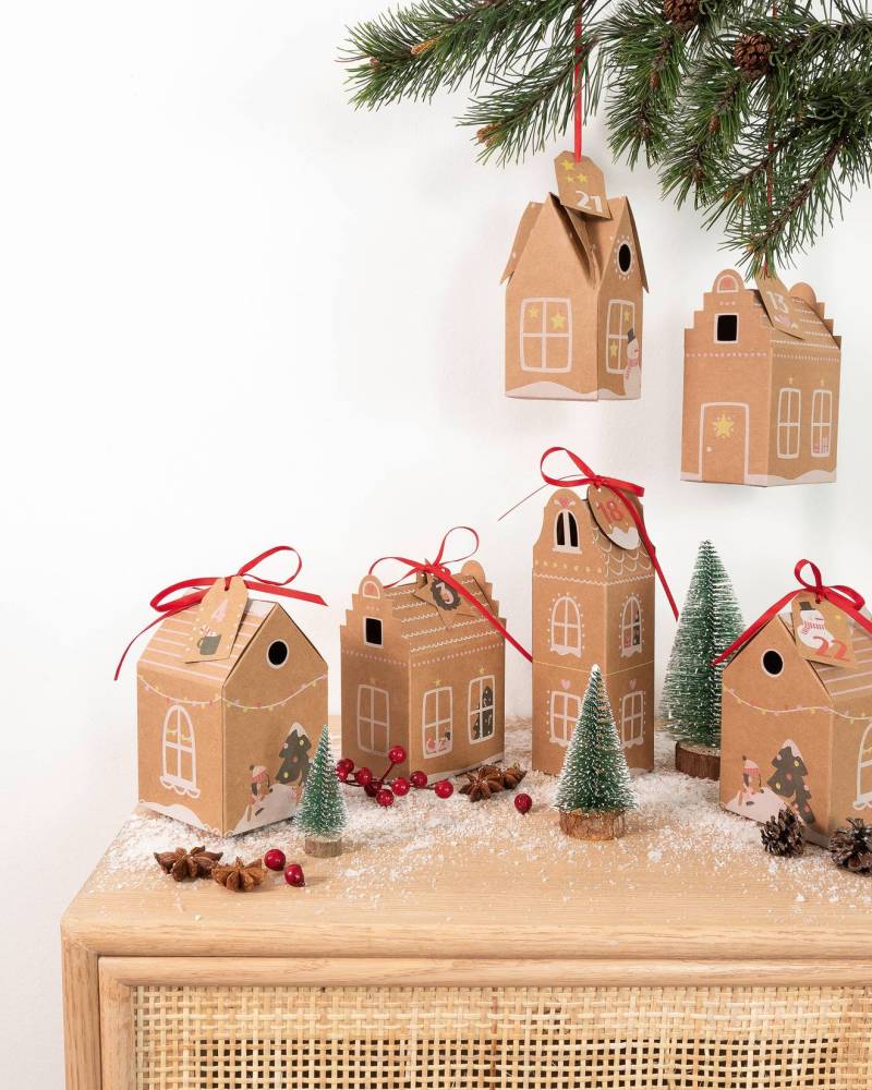 Adventskalender-Set HYGGE DORF Kinder folia von folia