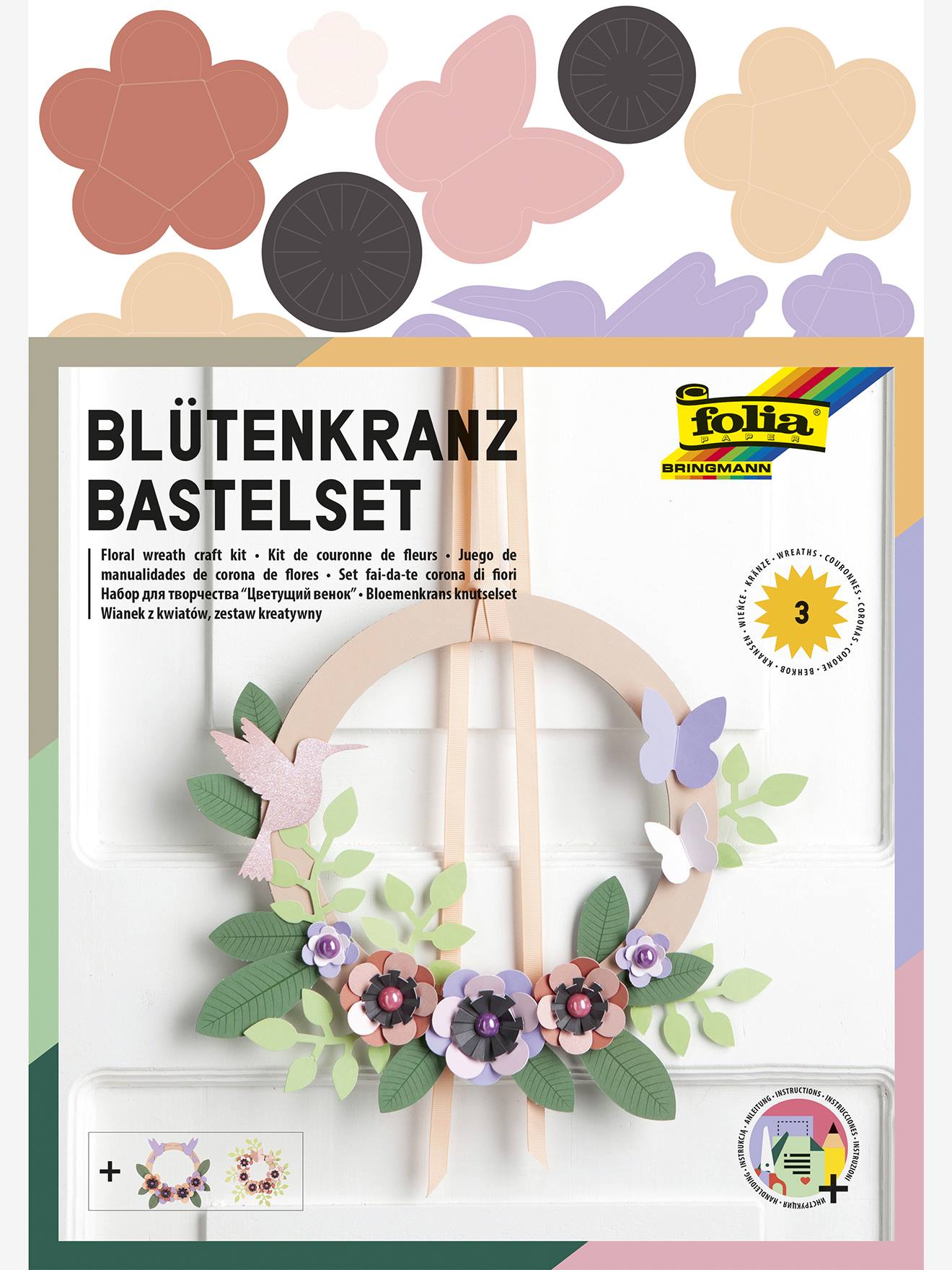 Bastelset Blütenkranz folia für 3 Kränze Bastelset Blütenkranz folia für 3 Kränze von folia