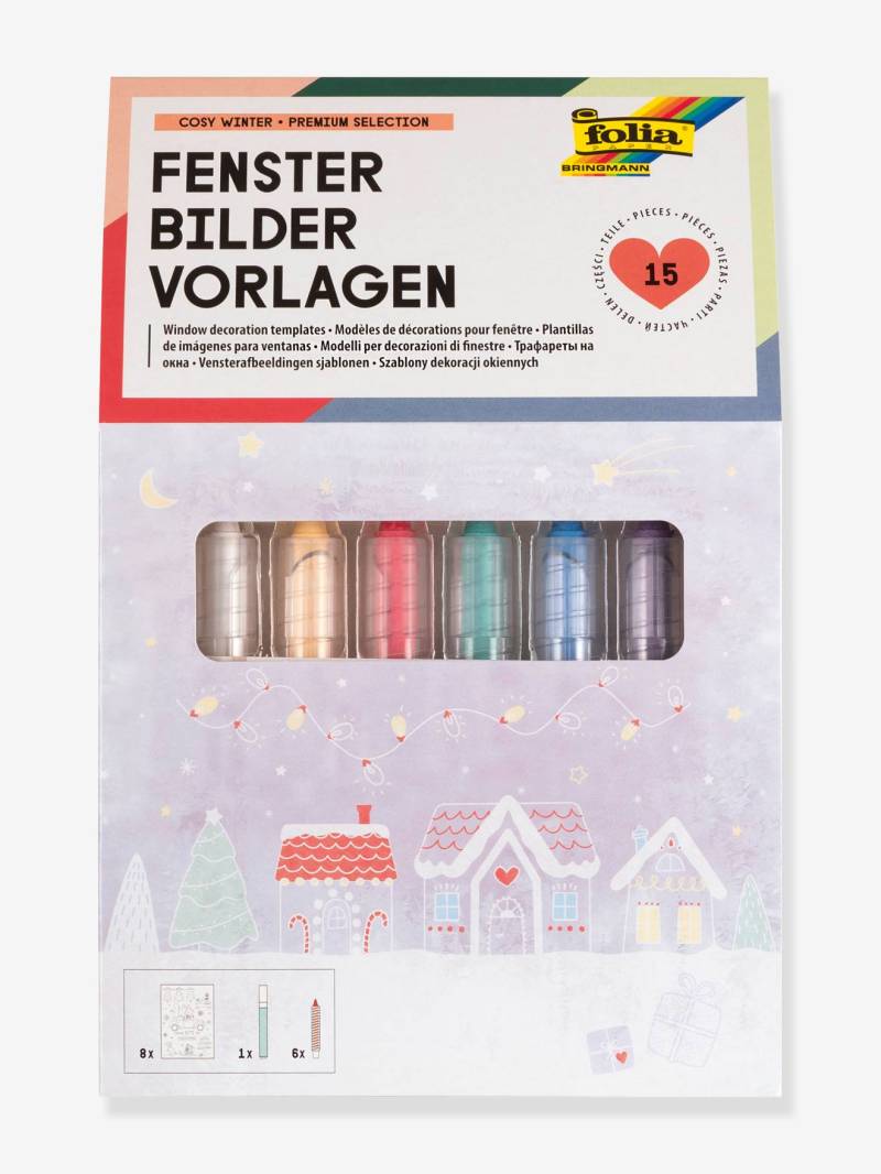 Fensterbilder-Vorlagen COSY WINTER Premium Kinder folia von folia