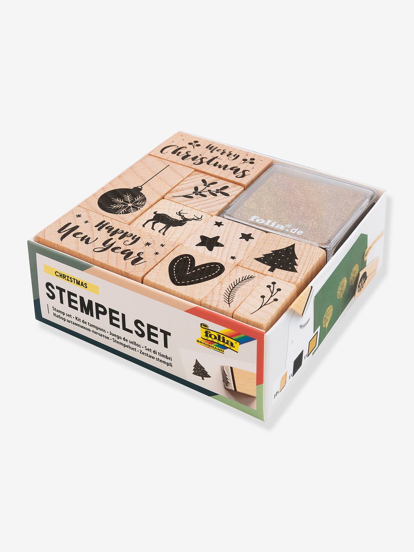 Holzstempel-Set CHRISTMAS Kinder folia Holzstempel-Set CHRISTMAS Kinder folia von folia