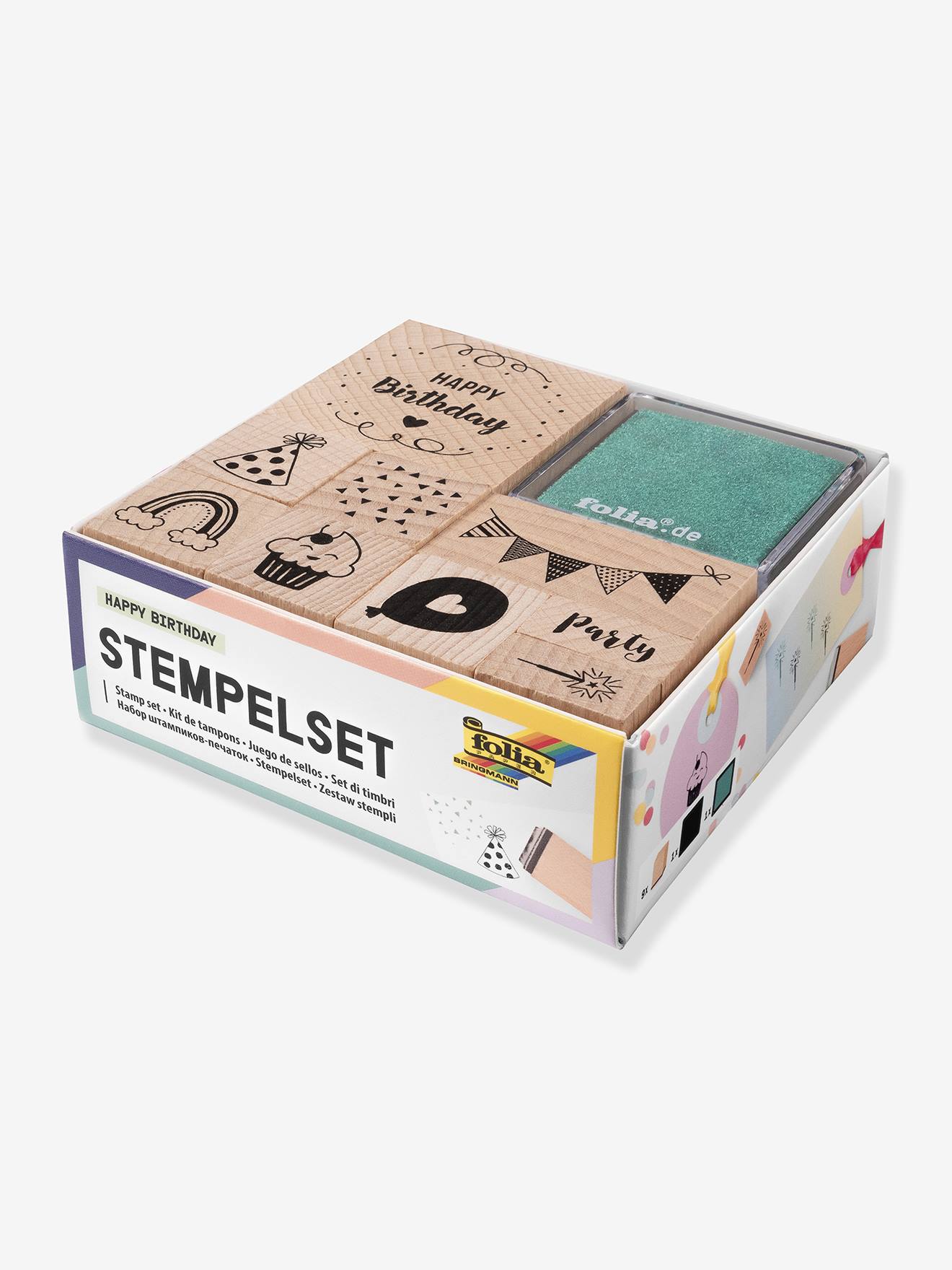 Holzstempel-Set HAPPY BIRTHDAY folia von folia