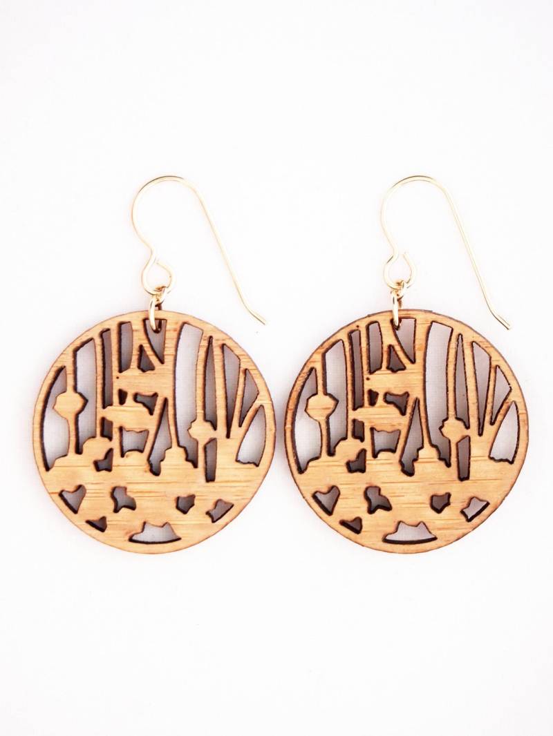Begonia Kreis, Laser Cut Ohrringe Begonia Kreis, Laser Cut Ohrringe von foliadesignshop
