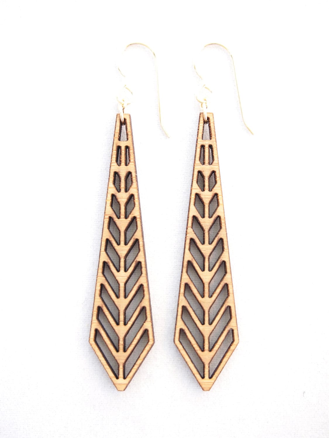Chevron, Laser Cut Ohrringe Chevron, Laser Cut Ohrringe von foliadesignshop