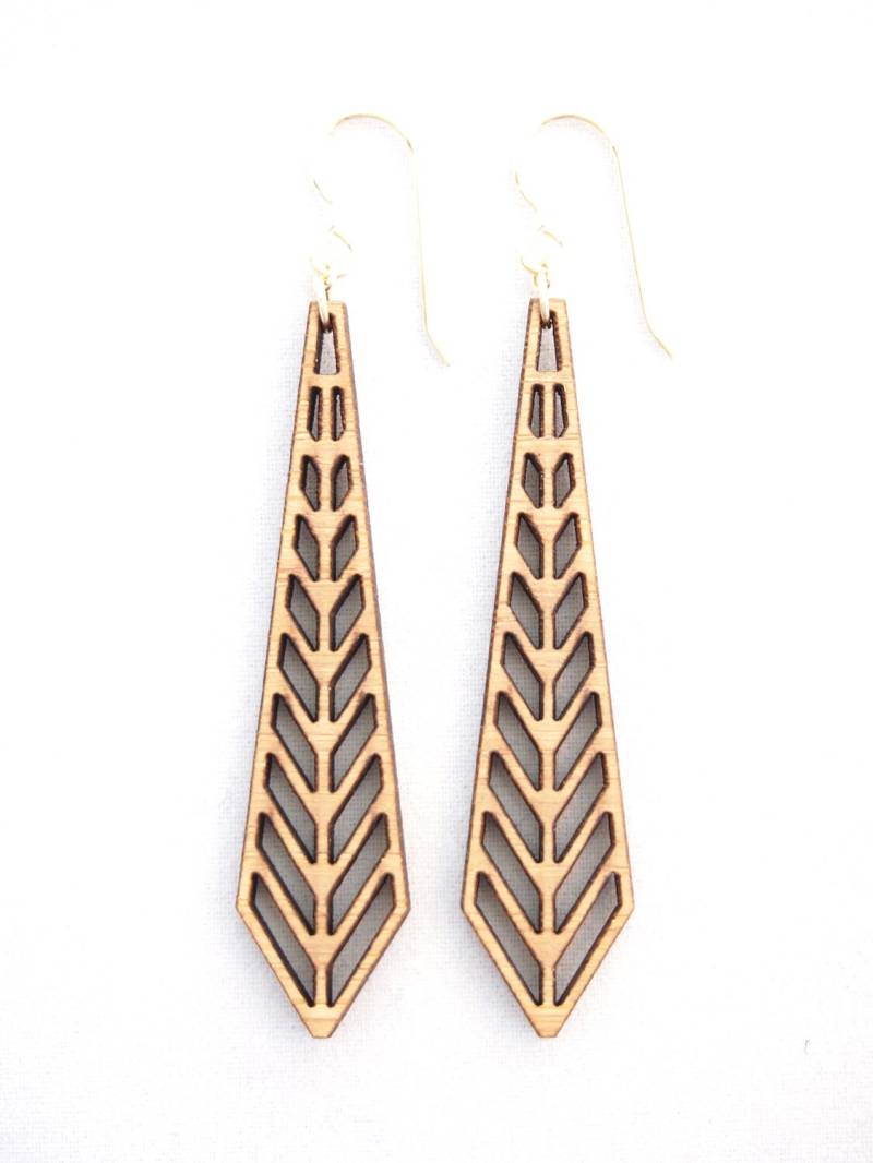 Chevron, Laser Cut Ohrringe Chevron, Laser Cut Ohrringe von foliadesignshop