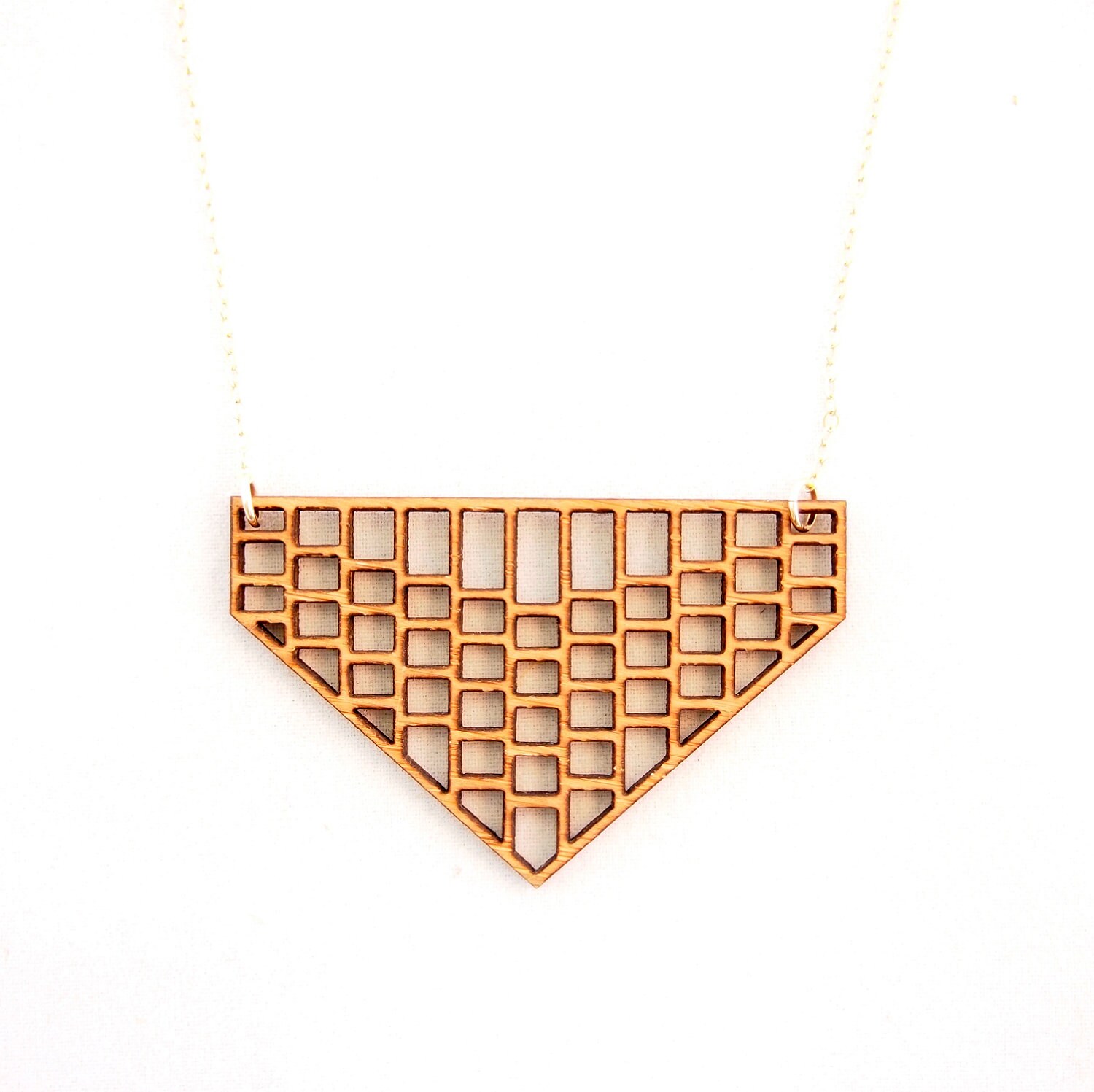 Chevron Grid - Lange Halskette, Laser Cut Halskette Chevron Grid - Lange Halskette, Laser Cut Halskette von foliadesignshop