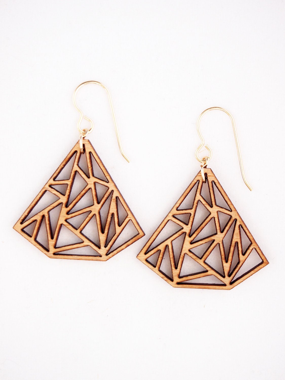 Dreieck Prisma, Laser Cut Ohrringe Dreieck Prisma, Laser Cut Ohrringe von foliadesignshop