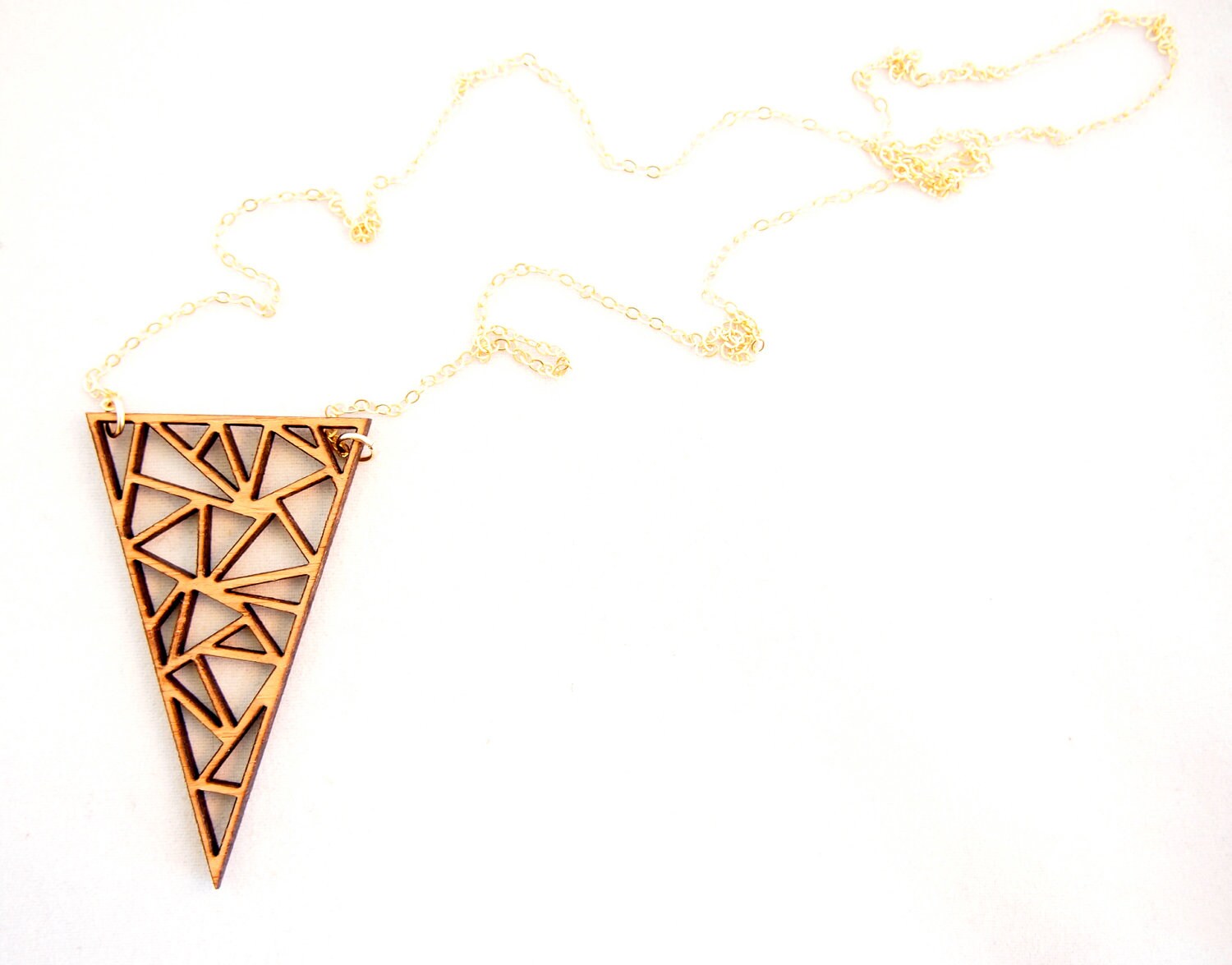 Dreiecke - Lange Halskette, Laser Cut Halskette Dreiecke - Lange Halskette, Laser Cut Halskette von foliadesignshop