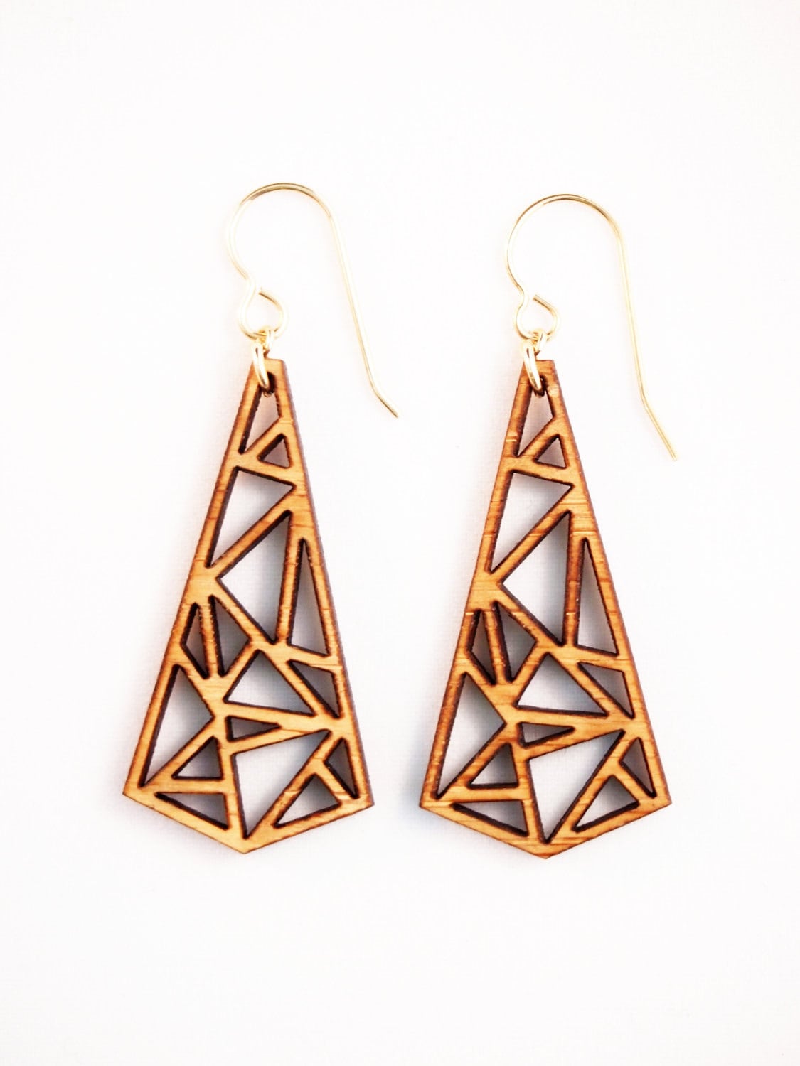 Dreiecksreflexion, Laser Cut Ohrringe Dreiecksreflexion, Laser Cut Ohrringe von foliadesignshop