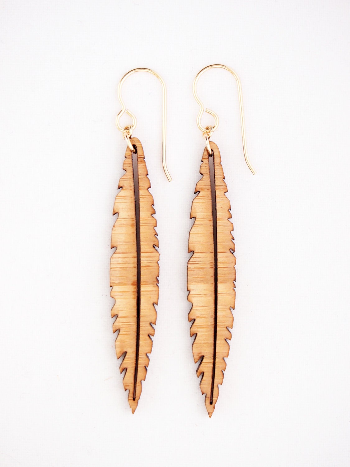 Feder, Laser Cut Ohrringe Feder, Laser Cut Ohrringe von foliadesignshop