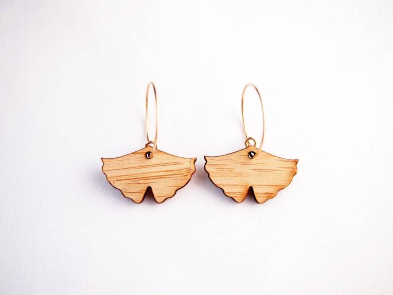 Ginkgo, Laser Cut Ohrringe Ginkgo, Laser Cut Ohrringe von foliadesignshop