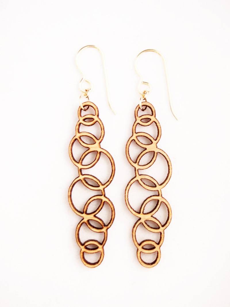 Wassertropfen, Laser Cut Ohrringe Wassertropfen, Laser Cut Ohrringe von foliadesignshop