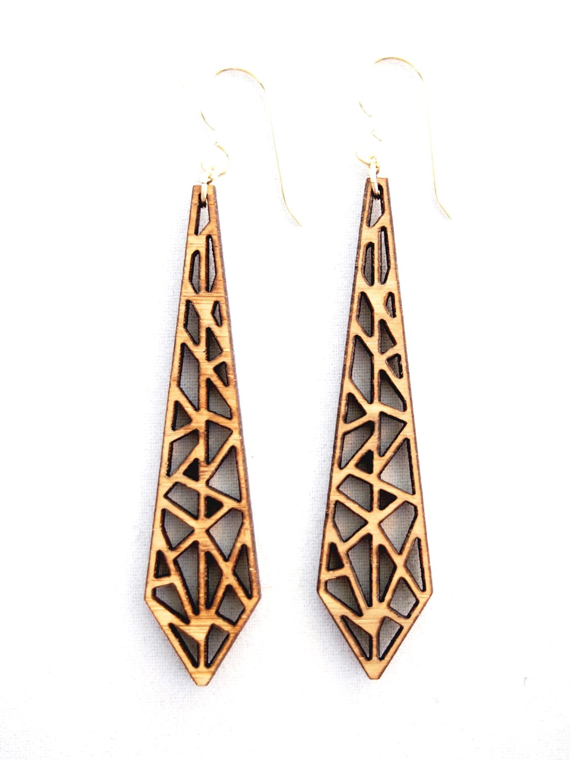 Zerbrochenes Glas, Laser Cut Ohrringe Zerbrochenes Glas, Laser Cut Ohrringe von foliadesignshop