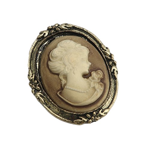 follwer0 Königin Brosche Stifte Vintage Frauen Anstecknadel Cameo Schwarz Emaille Bronze Broschen Abzeichen für Frauen Pullover Schal Clips von follwer0