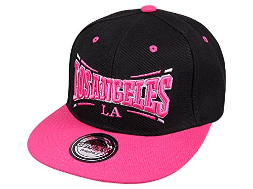 Cappy Baseballcap LOS ANGELES Hip Hop Schirmmütze Mütze Käppi Schwarz Pink Streetware von foolonli