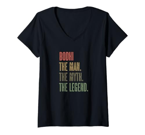 Damen Bodhi - The Man The Myth The Legend | Mythos Legende Name - T-Shirt mit V-Ausschnitt Damen Bodhi - The Man The Myth The Legend | Mythos Legende Name - T-Shirt mit V-Ausschnitt von for Someone Named BODHI