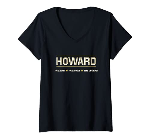 Damen HOWARD - the Man the Myth the LEGEND | Mythos Legende Name - T-Shirt mit V-Ausschnitt Damen HOWARD - the Man the Myth the LEGEND | Mythos Legende Name - T-Shirt mit V-Ausschnitt von for Someone Named HOWARD