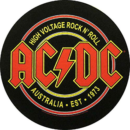 AC/DC Rückenaufnäher High Voltage Rock n Roll Backpatch XL 29cm Aufnäher Back Patch Australia Est. 1973 Biker Badge von for-collectors-only