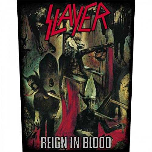 for-collectors-only Slayer Rückenaufnäher Reign In Blood Backpatch XL Aufnäher Back Patch Flicken von for-collectors-only