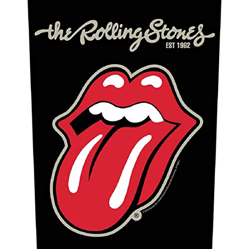 for-collectors-only The Rolling Stones Rückenaufnäher Plastered Tongue Logo Backpatch XL Aufnäher Zungen Logo von for-collectors-only