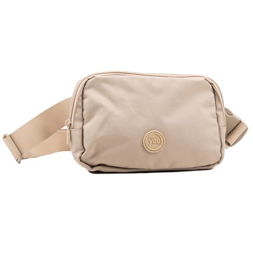 for you Bauchtasche beige Damen & Herren | Nachhaltig & Wasserabweisend | Gürteltasche, Sport, Reise, Wandern, Mode Hüfttaschen, Brustbeutel, Umhängetasche, Crossbody Bag mit verstellbarem Riemen von for you