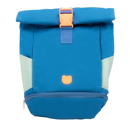 for you Rolltop Rucksack Mint Tiger für Kinder - Kinderrucksack mit Brustgurt - Aus recyceltem Material - Ab 3 Jahre - 8-10 L- Nachhaltig & Wasserabweisend - Rollrucksack mit viel Stauraum von for you