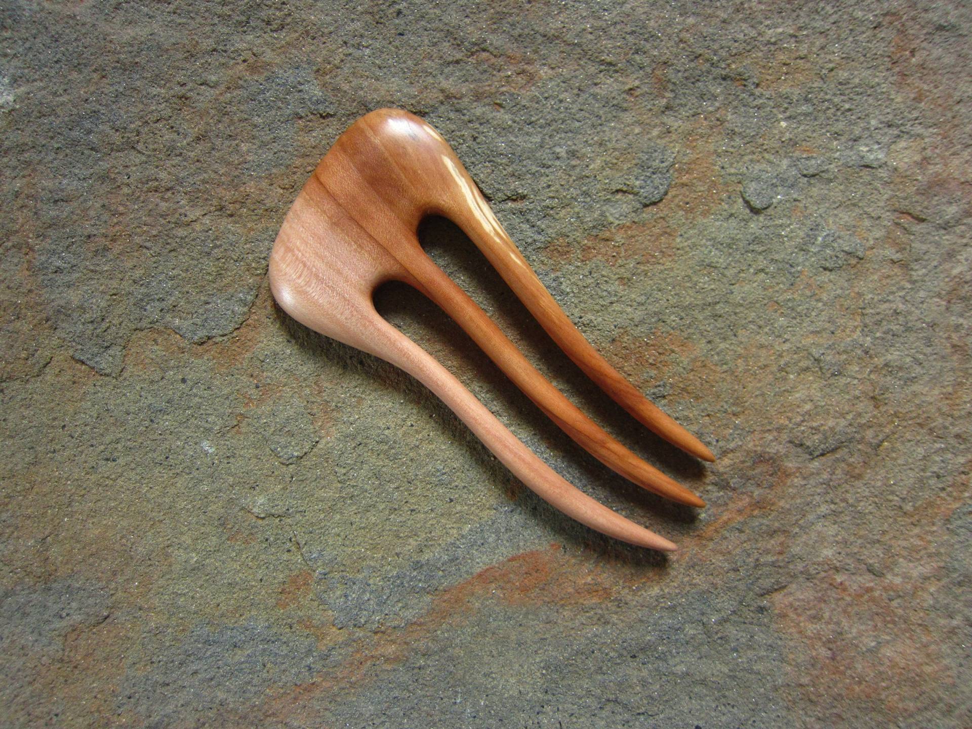 12 cm Holz-Haargabel, Haarforke, Holz, Haarstab 3 Zinken, Haarnadel, Fourche Cheveux von forEVAhairforks