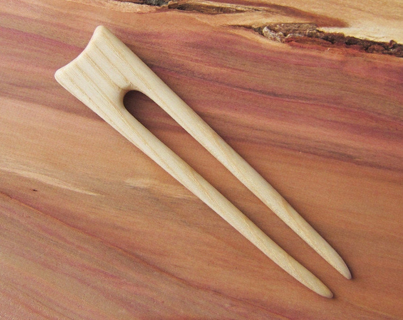 Holz Haarforke, Holz, Haarstab, Eschenholz, Helles Haarnadel, Haarforke, Haarnadel, Peigne Cheveux von forEVAhairforks