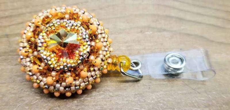 Einziehbare Id Abzeichen Halter Orange Crush Einziehbare Id Abzeichen Halter Orange Crush von foreverbeading23
