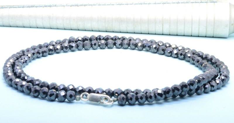 Black Diamond Necklace Top Quality 5.70 Mm Certified 22 Inches Faceted Black Diamond Beads Necklace With Sterling Silver Clasp Black Diamond Necklace Top Quality 5.70 Mm Certified 22 Inches Faceted Black Diamond Beads Necklace With Sterling Silver Clasp von foreverjewelry1