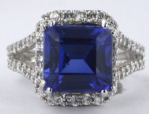 Certified 3.00Ct Tanzanite Cushion Cut 14K Genuine White Gold Ring /14/18K Sterling Sliver Ring, Halo Certified 3.00Ct Tanzanite Cushion Cut 14K Genuine White Gold Ring /14/18K Sterling Sliver Ring, Halo von foreverjewelry1