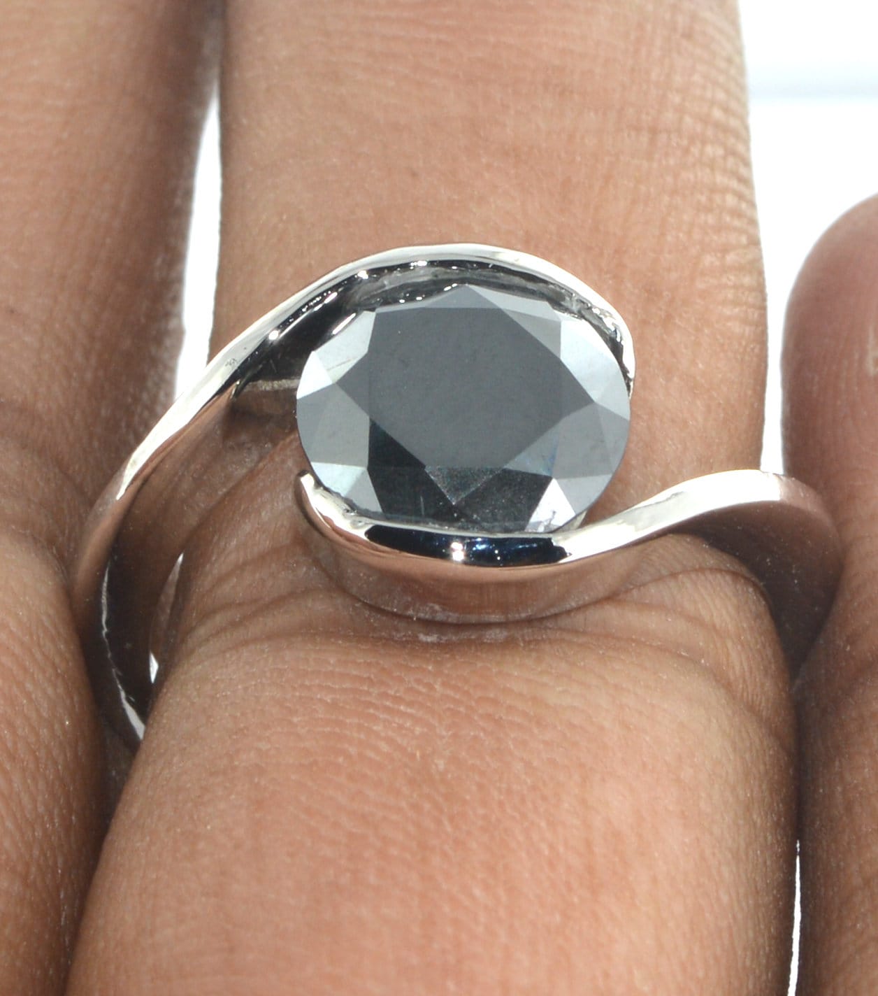 Certified Black Diamond Ring 3.00 Carat 925 Sterling Silver Engagement Anniversary Birthday Gift von foreverjewelry1