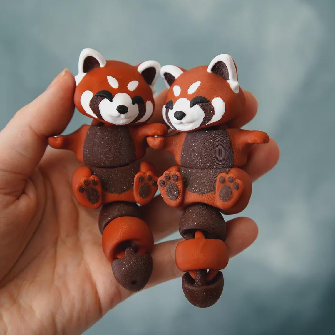 Ruby, The Red Panda - Magnetic Hand-Holding Companion von forge3dcraft