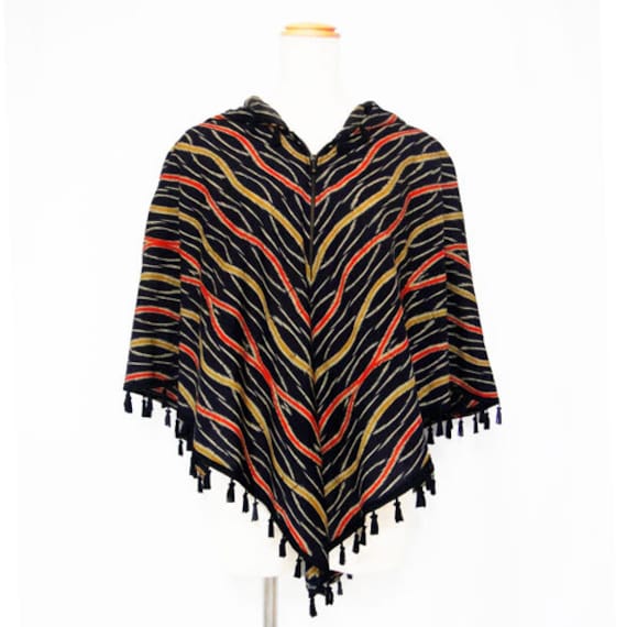 Hergestellt Aus Kimono Tsumugi Poncho von forgoodkimono