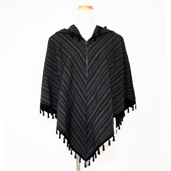 Hergestellt Aus Kimono Tsumugi Poncho von forgoodkimono
