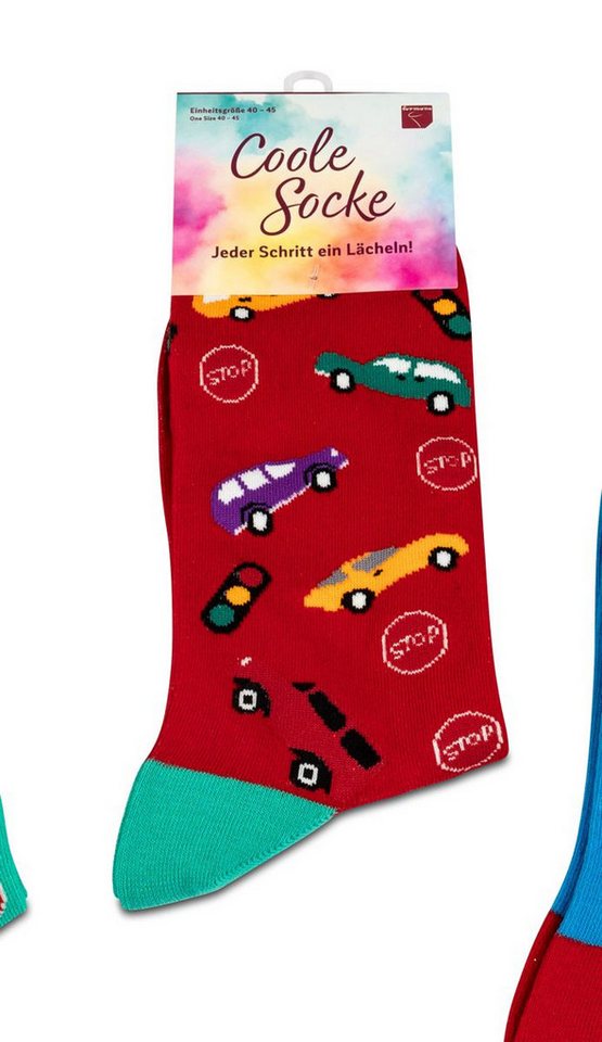 formano Socken Coole Socke Autos rot - One Size 40 - 45 (1-Paar) von formano