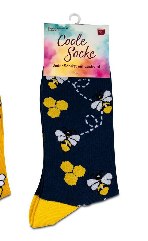 formano Socken Coole Socke Biene dunkelblau - One Size 40 - 45 (1-Paar) von formano