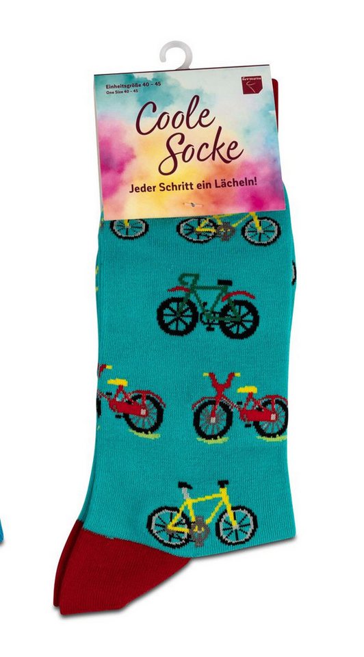 formano Socken Coole Socke Fahrrad türkis - One Size 40 - 45 (1-Paar) von formano