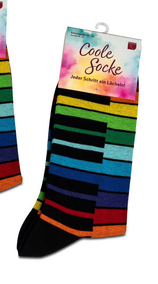 formano Socken Coole Socke Keyboard Klavier schwarze Spitze - One Size 40 - 45 (1-Paar) von formano