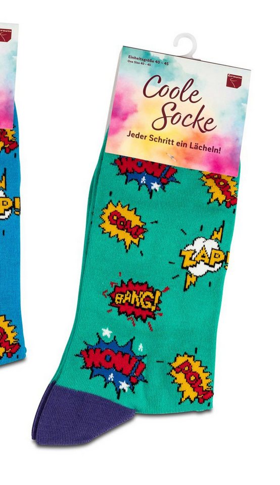 formano Socken Coole Socke WOW! Sprechblase mint - One Size 40 - 45 (1-Paar) von formano