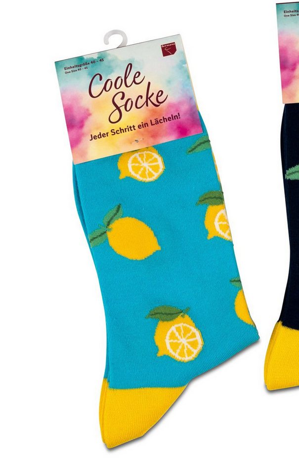 formano Socken Coole Socke Zitronen hellblau - One Size 40 - 45 (1-Paar) von formano