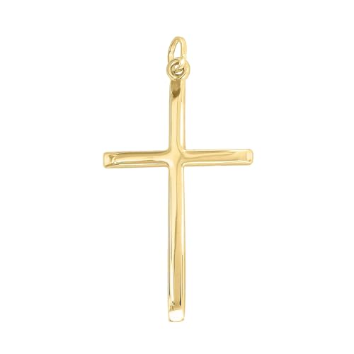 forme di Lucchetta - Echtes 18K Gold Christliches Kreuz Anhänger | für Männer und Frauen | für Kette bis zu 4mm von forme di Lucchetta