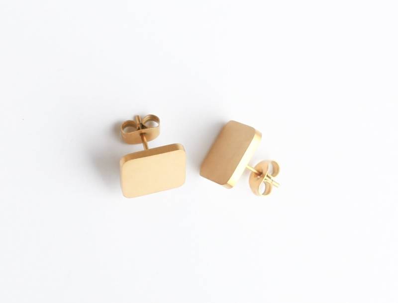 Ohrstecker Quadrat - Gold Ohrstecker Quadrat - Gold von formhaarlie