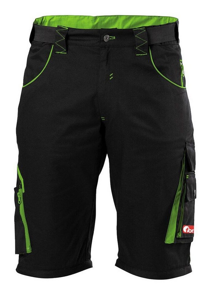 fortis Bermudas Herren-Bermuda 24, schwarz/limegreen, Größe 46 von fortis