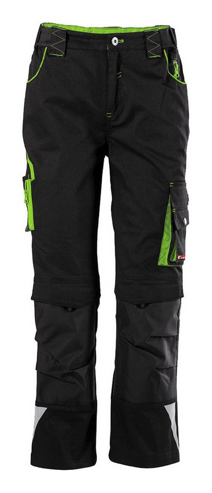 fortis Cargohose Kids Bundhose twenty-four, schwarz/limegreen von fortis