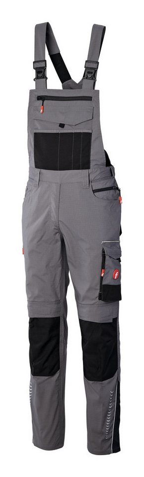 fortis Latzhose Damen Performance grau/schwarz von fortis