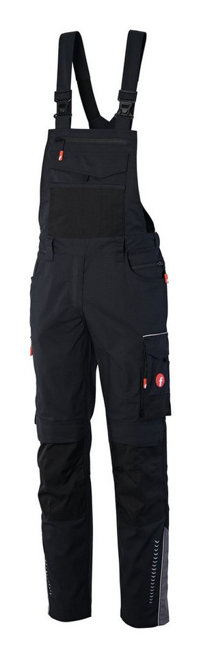 fortis Latzhose Damen Performance schwarz/grau von fortis