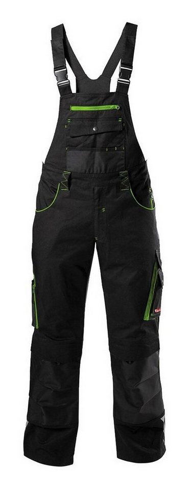 fortis Latzhose Herren 24, schwarz/limegreen, Größe 60 von fortis