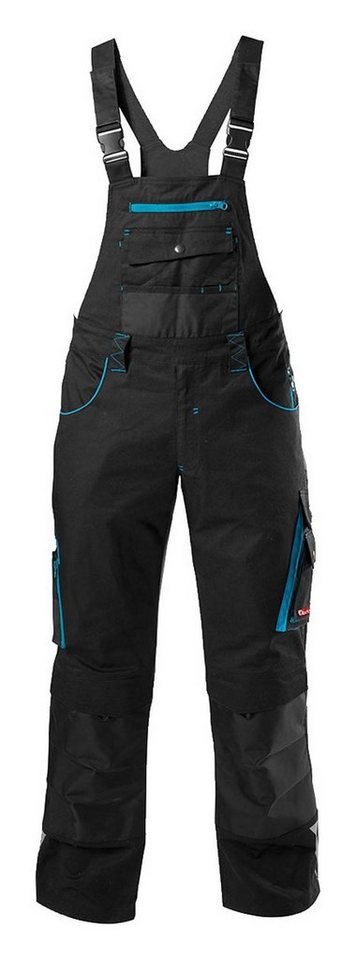 fortis Latzhose Herren 24 Black / turquoise Größe 102 von fortis