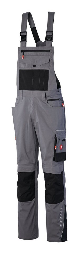 fortis Latzhose Herren Performance grau/schwarz von fortis