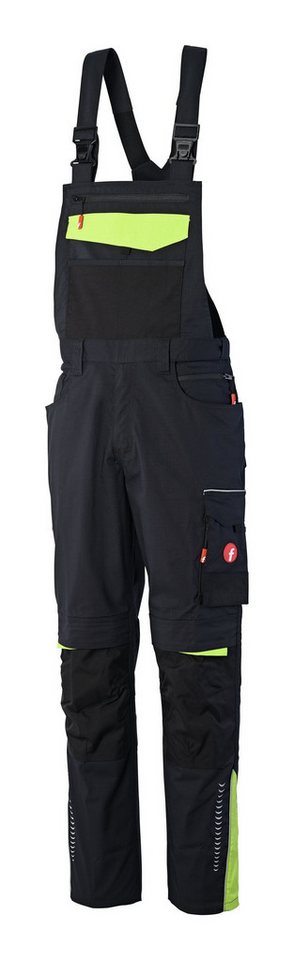 fortis Latzhose Herren Performance schwarz/lime von fortis